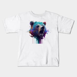 Bear Splash Art: Powerful Fantasy Representation #3 Kids T-Shirt